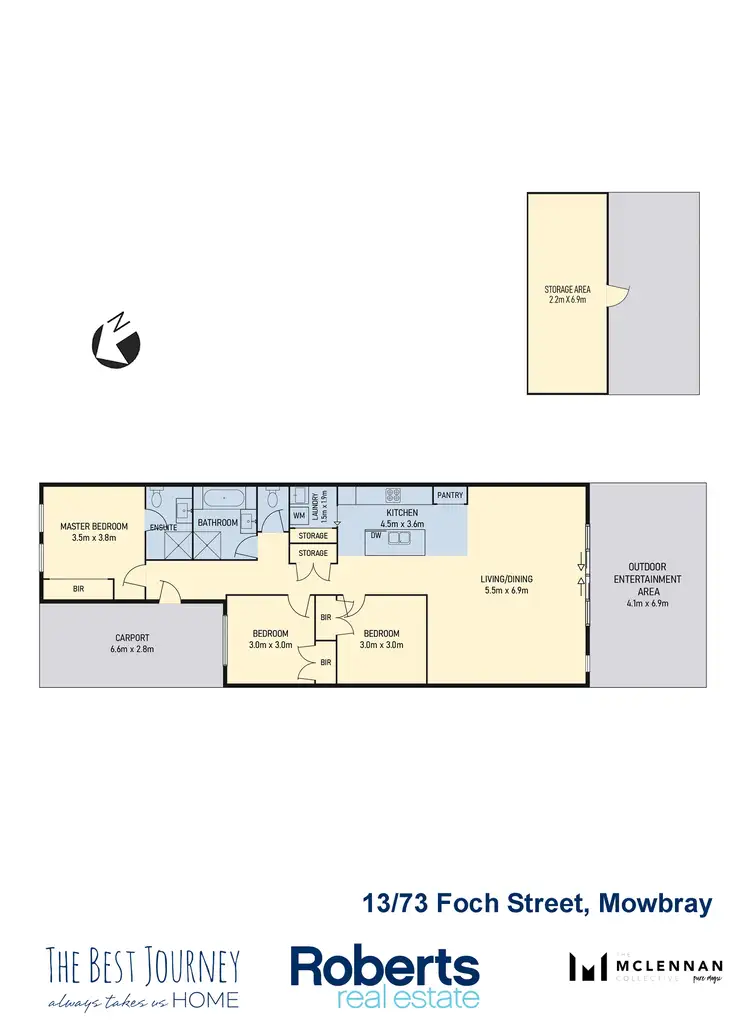 Floorplan of Homely house listing, 13/73 Foch Street, Mowbray TAS 7248