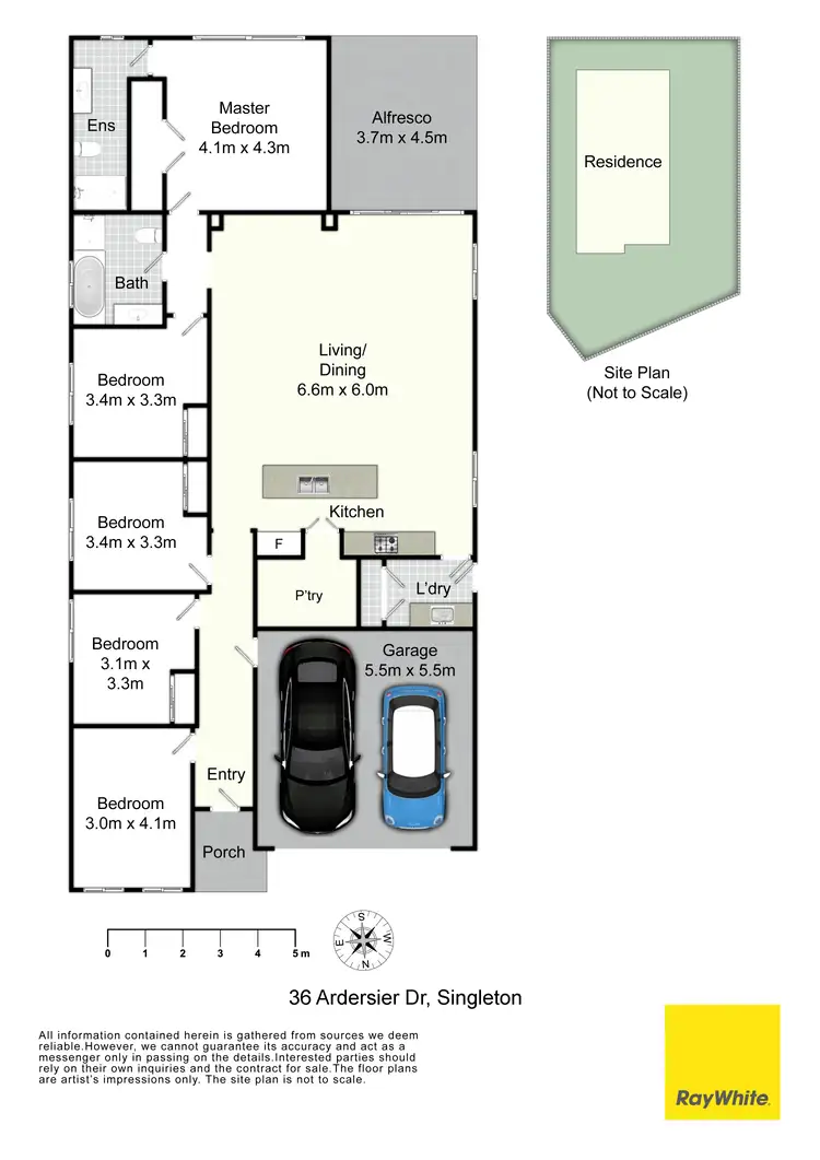 Floorplan of Homely house listing, 36 Ardersier Drive, Singleton NSW 2330