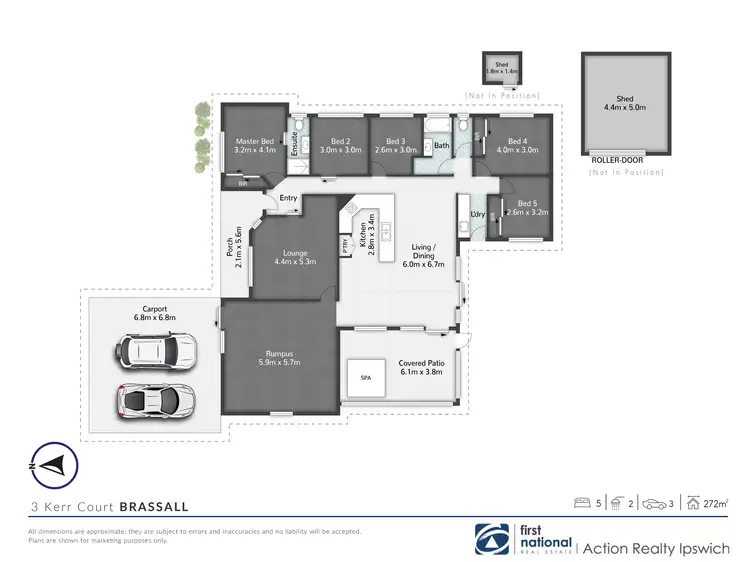 Floorplan of Homely house listing, 3 Kerr Court, Brassall QLD 4305