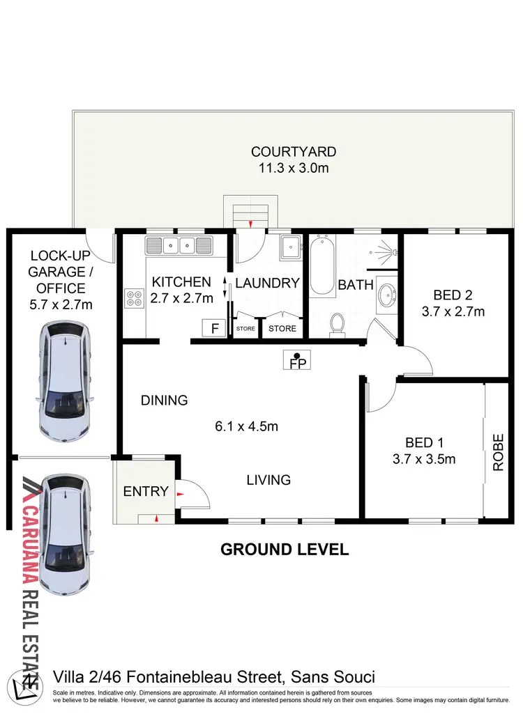 Floorplan of Homely villa listing, 2/46 Fontainebleau Street, Sans Souci NSW 2219