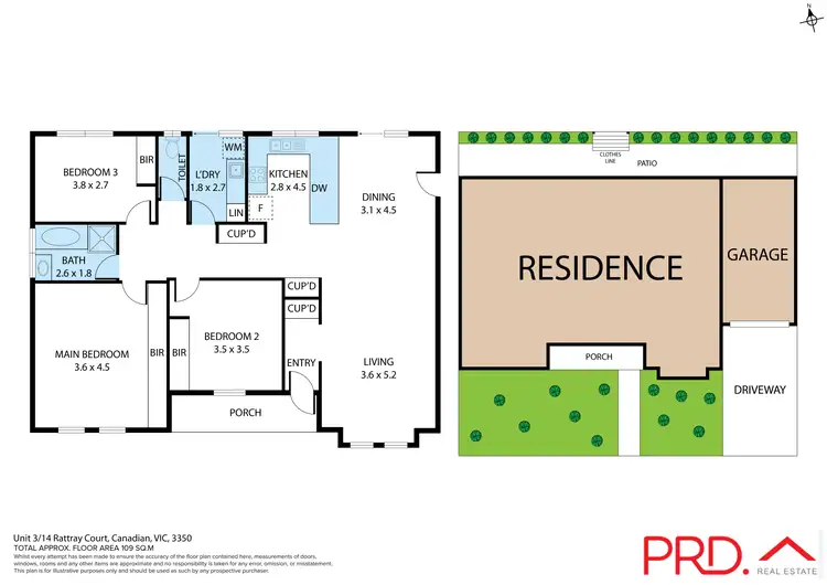 Floorplan of Homely unit listing, 3/14 Rattray Court, Canadian VIC 3350