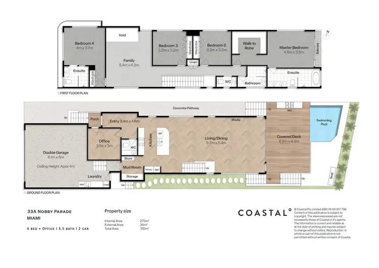 Floorplan of Homely house listing, 33A Nobby Parade, Miami QLD 4220
