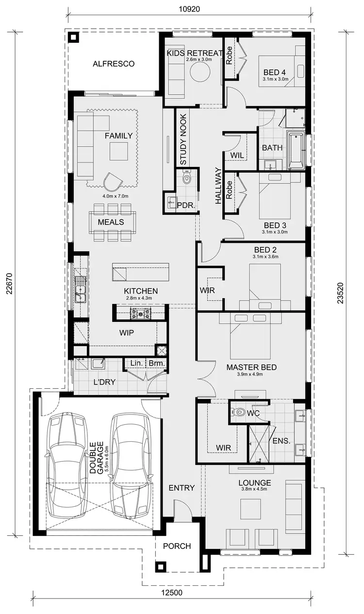 Floorplan of Homely house listing, Lot 2307 Newhaven Estate, Tarneit VIC 3029