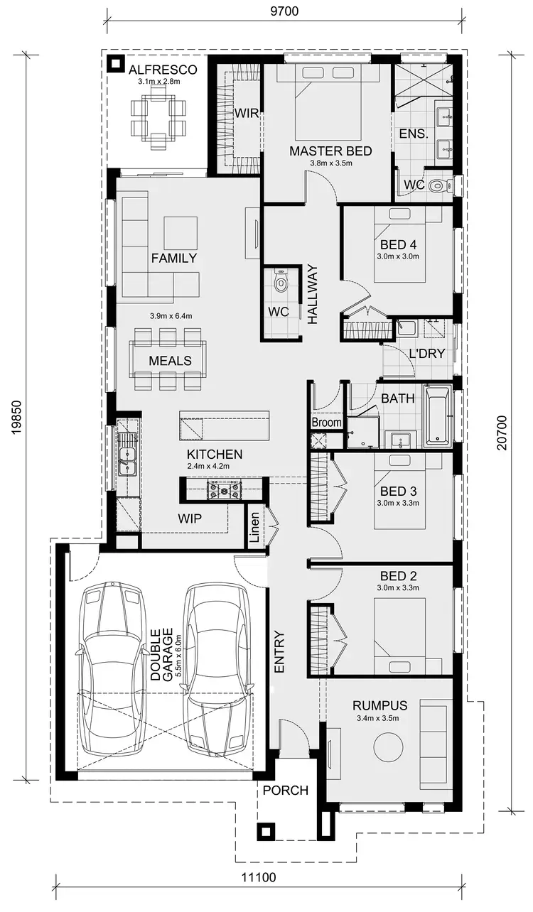 Floorplan of Homely house listing, Lot 2312 Newhaven Estate, Tarneit VIC 3029