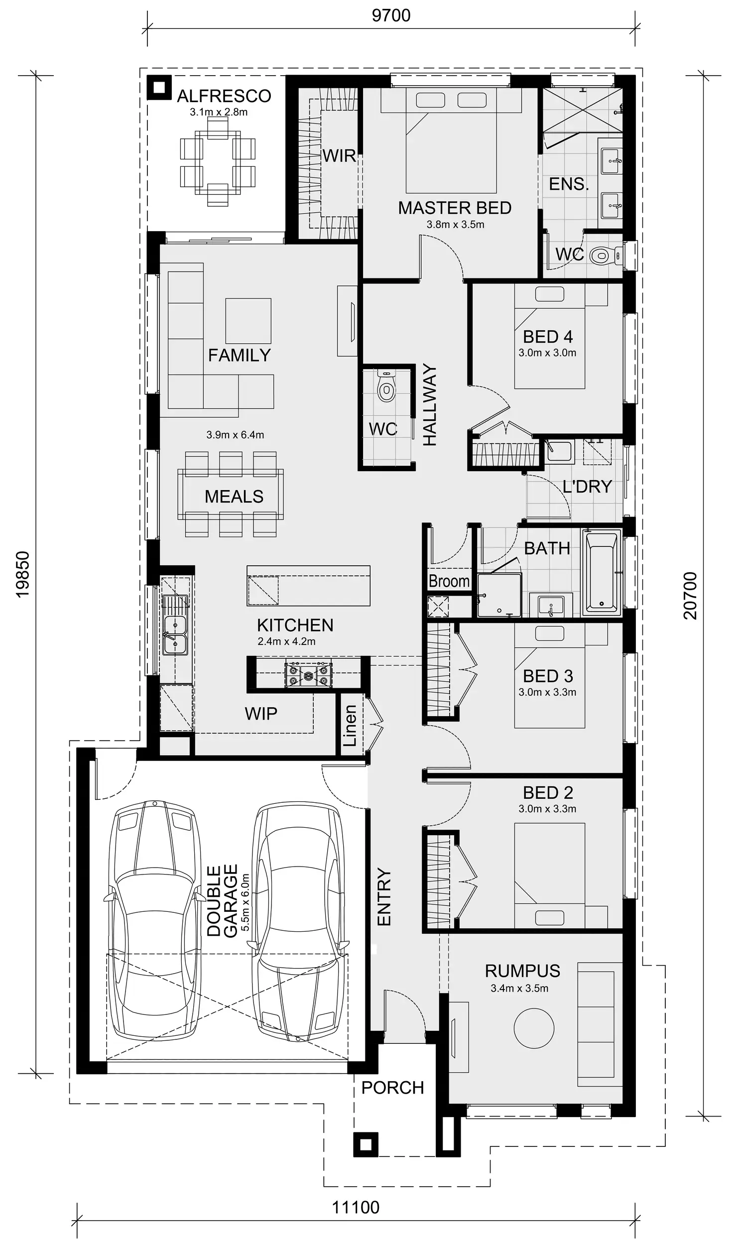 Floorplan of Homely house listing, Lot 2312 Newhaven Estate, Tarneit VIC 3029