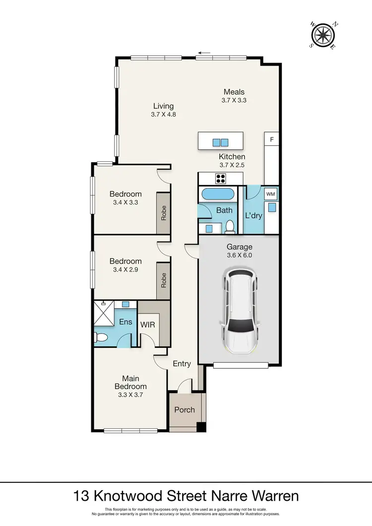 Floorplan of Homely house listing, 13 Knotwood Street, Narre Warren VIC 3805
