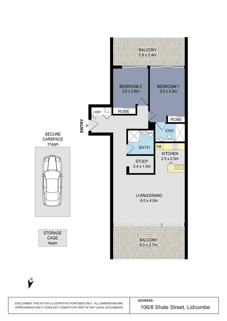 Floorplan of Homely apartment listing, 106/8 Shale Street, Lidcombe NSW 2141