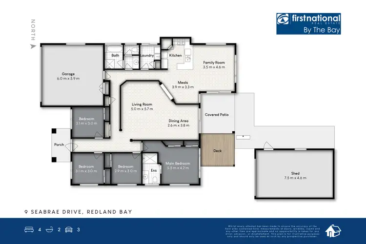Floorplan of Homely house listing, 9 Seabrae Drive, Redland Bay QLD 4165