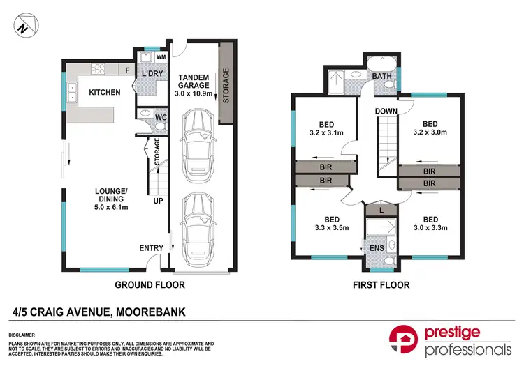 Floorplan of Homely townhouse listing, 4/5-7 Craig Avenue, Moorebank NSW 2170