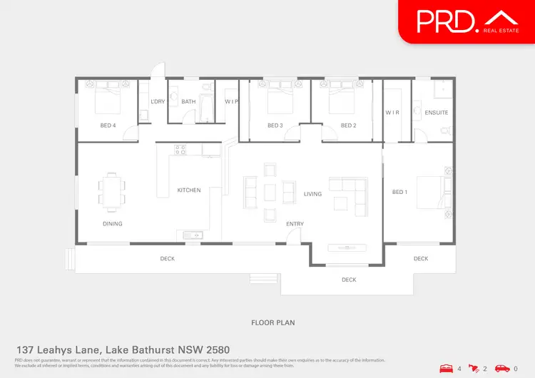Floorplan of Homely rural property listing, 137 Leahys Lane, Lake Bathurst NSW 2580