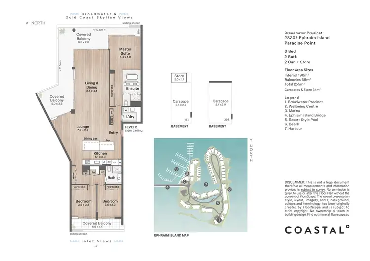 Floorplan of Homely unit listing, 28205 Ephraim Island, Paradise Point QLD 4216