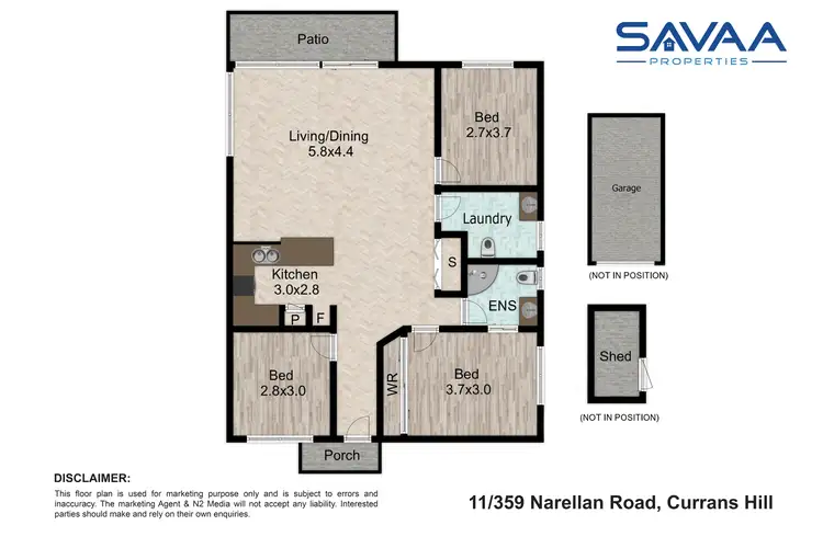 Floorplan of Homely villa listing, 11/359 Narellan Road, Currans Hill NSW 2567