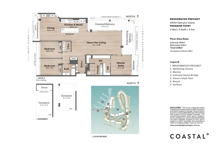 Floorplan of Homely unit listing, 26201 Ephraim Island, Paradise Point QLD 4216