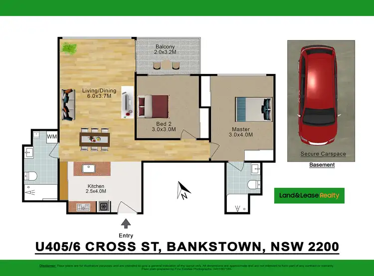 Floorplan of Homely apartment listing, 405/6 Cross Street, Bankstown NSW 2200