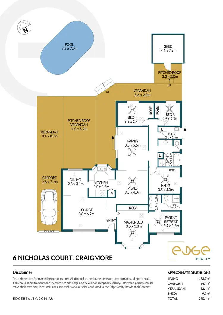 Floorplan of Homely house listing, 6 Nicholas Court, Craigmore SA 5114