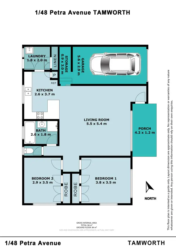 Floorplan of Homely unit listing, 1/48 Petra Avenue, Tamworth NSW 2340