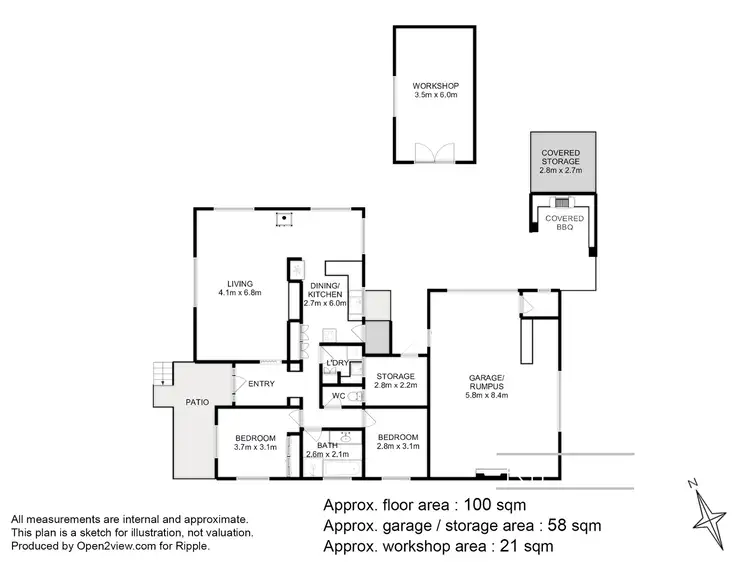 Floorplan of Homely house listing, 20 Carlton Beach Road, Dodges Ferry TAS 7173