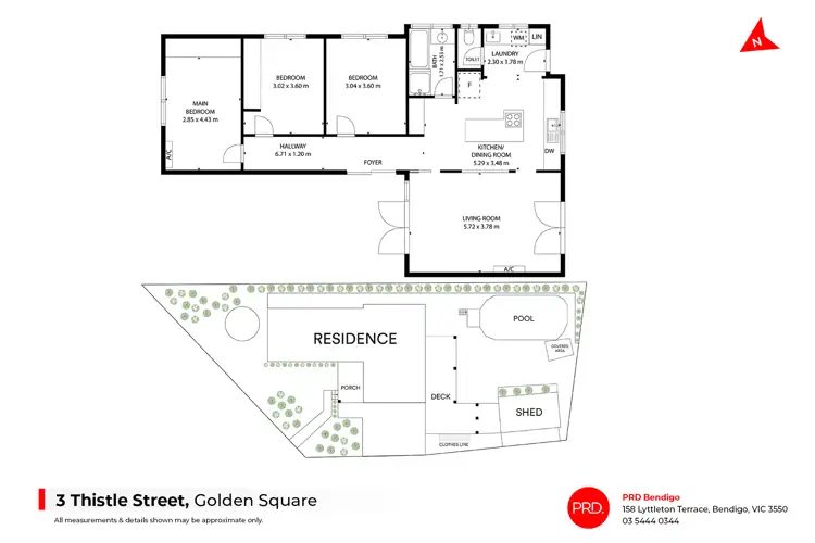 Floorplan of Homely house listing, 3 Thistle Street, Golden Square VIC 3555