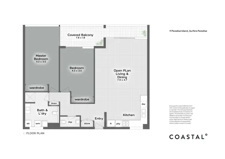 Floorplan of Homely apartment listing, 13/11 Paradise Island, Surfers Paradise QLD 4217