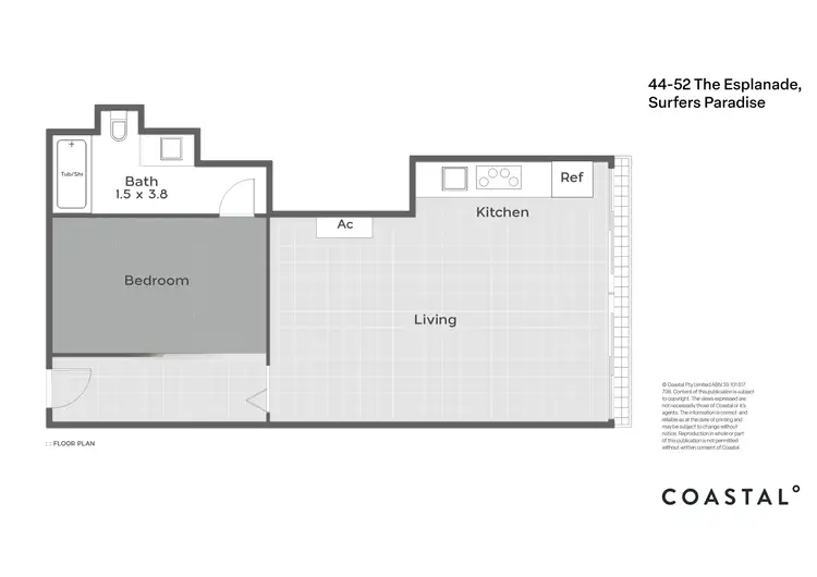Floorplan of Homely apartment listing, 1003/44-52 The Esplanade, Surfers Paradise QLD 4217