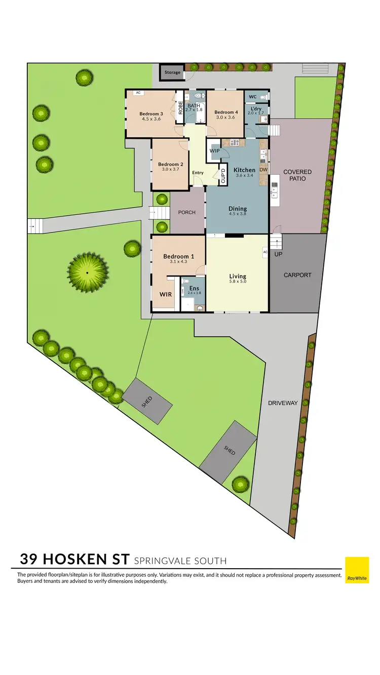 Floorplan of Homely house listing, 39 Hosken Street, Springvale South VIC 3172