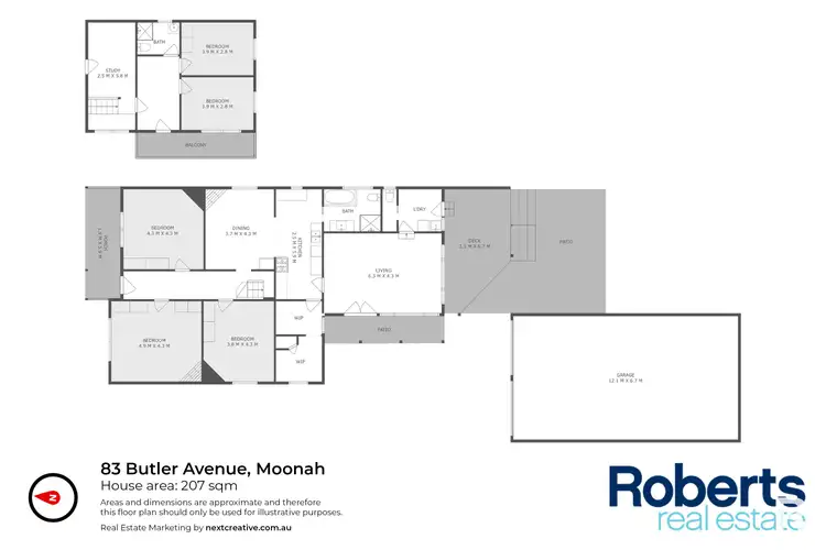 Floorplan of Homely house listing, 83 Butler Avenue, Moonah TAS 7009