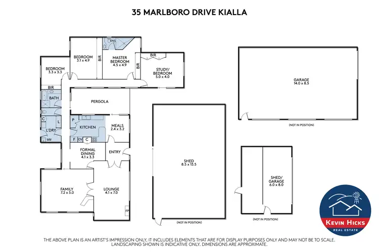 Floorplan of Homely house listing, 35 Marlboro Drive, Kialla VIC 3631