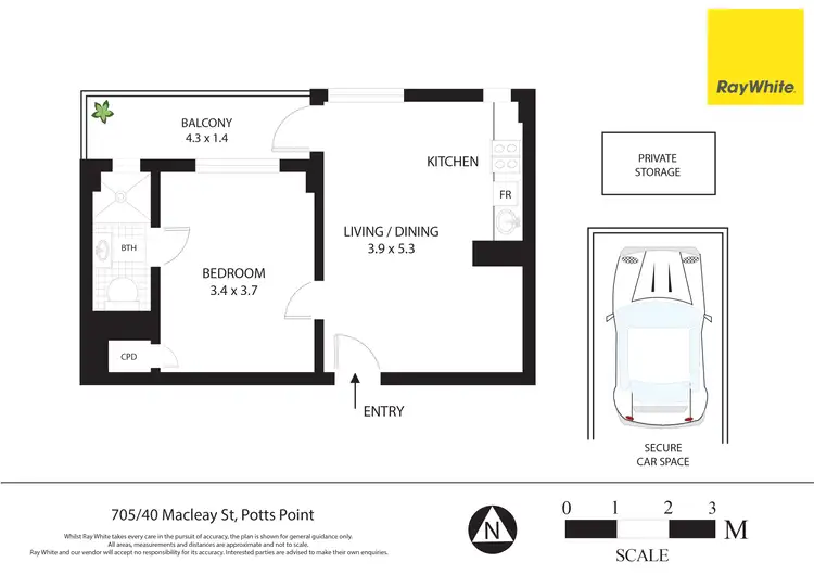 Floorplan of Homely apartment listing, 705/40 Macleay Street, Potts Point NSW 2011