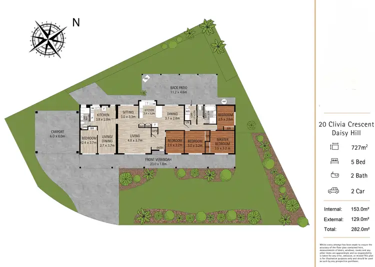 Floorplan of Homely house listing, 20 Clivia Crescent, Daisy Hill QLD 4127
