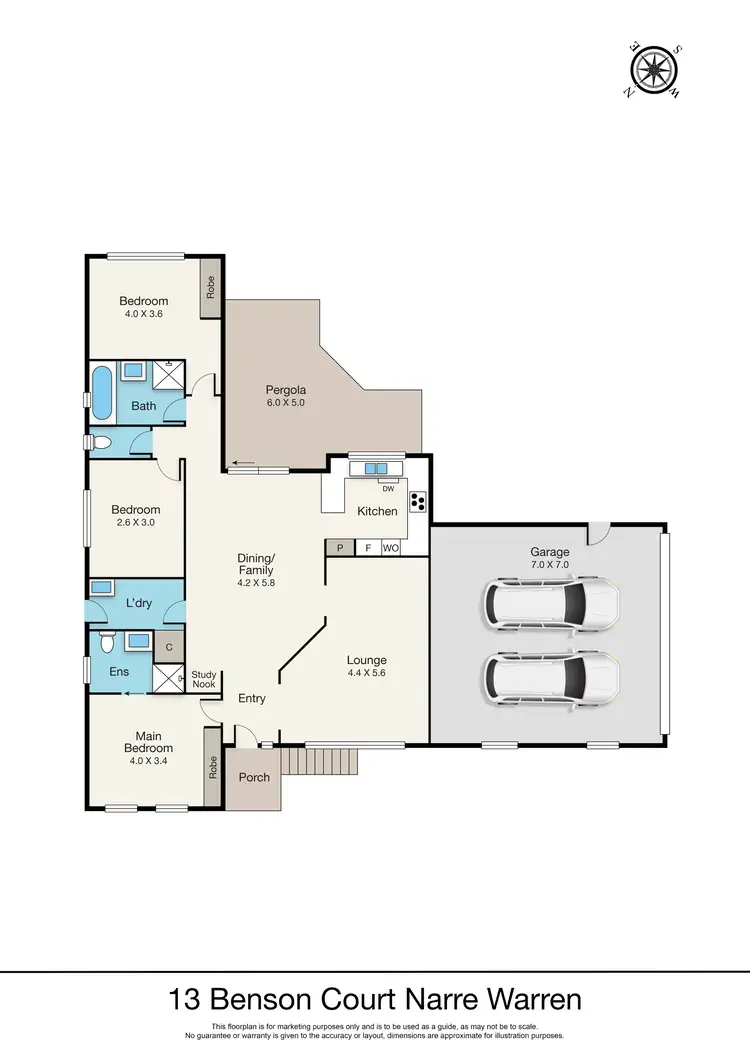 Floorplan of Homely house listing, 13 Benson Court, Narre Warren VIC 3805