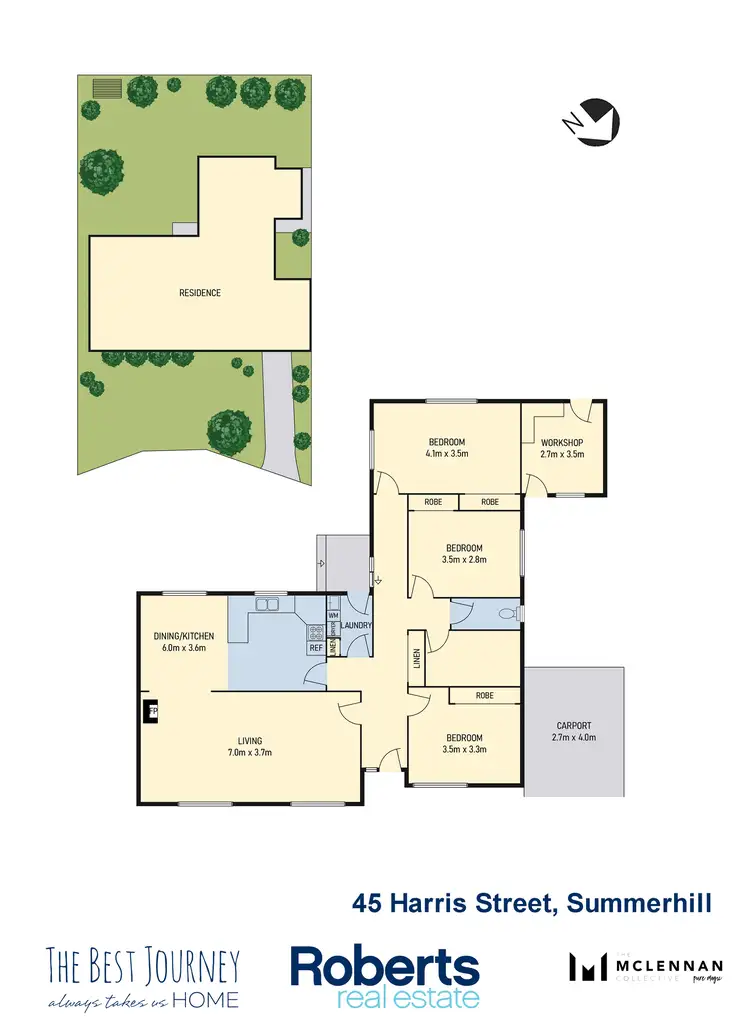 Floorplan of Homely house listing, 45 Harris Street, Summerhill TAS 7250