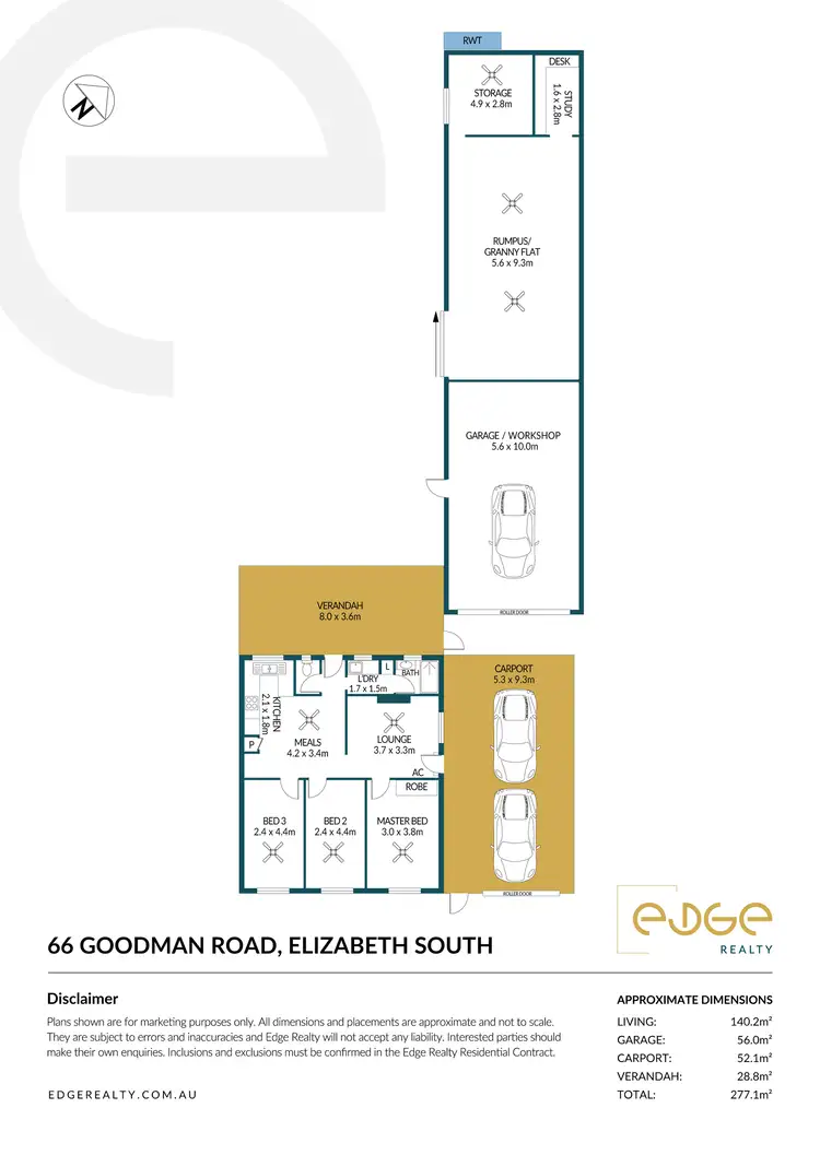 Floorplan of Homely house listing, 66 Goodman Road, Elizabeth South SA 5112