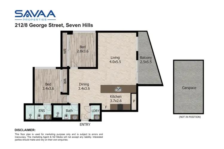 Floorplan of Homely apartment listing, 212/8 George Street, Seven Hills NSW 2147