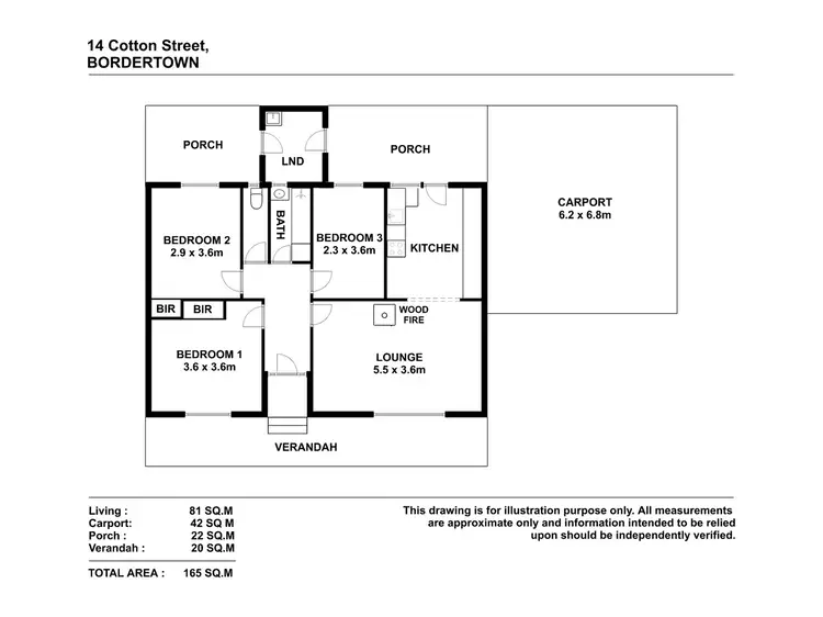 Floorplan of Homely house listing, 14 Cotton Street, Bordertown SA 5268