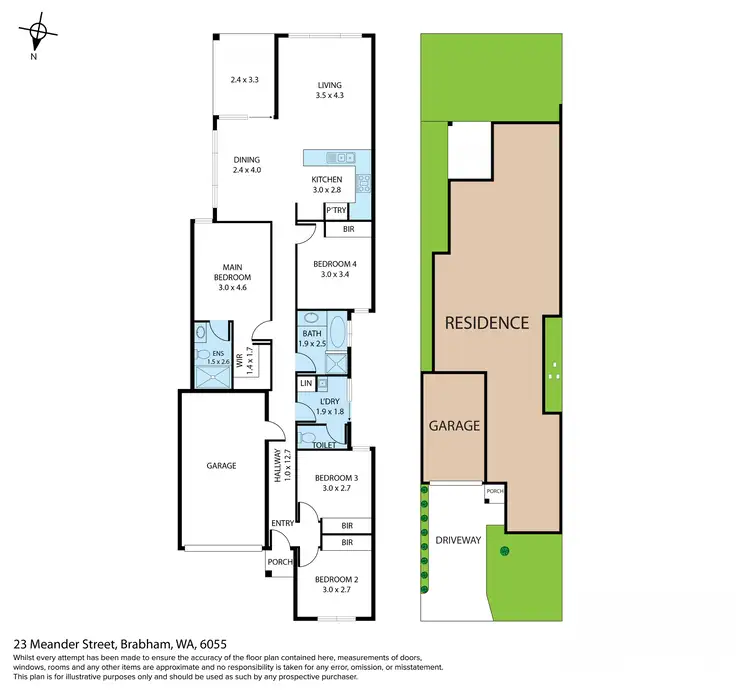 Floorplan of Homely house listing, 23 Meander Street, Brabham WA 6055