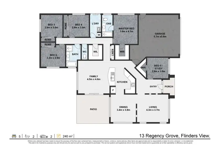 Floorplan of Homely house listing, 13 Regency Grove, Flinders View QLD 4305