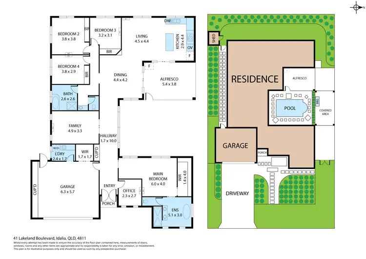 Floorplan of Homely house listing, 41 Lakeland Boulevard, Idalia QLD 4811