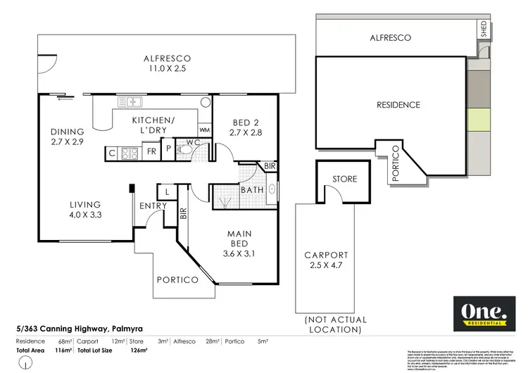 Floorplan of Homely villa listing, 5/363 Canning Highway, Palmyra WA 6157