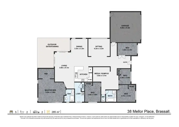 Floorplan of Homely house listing, 38 Mellor Place, Brassall QLD 4305