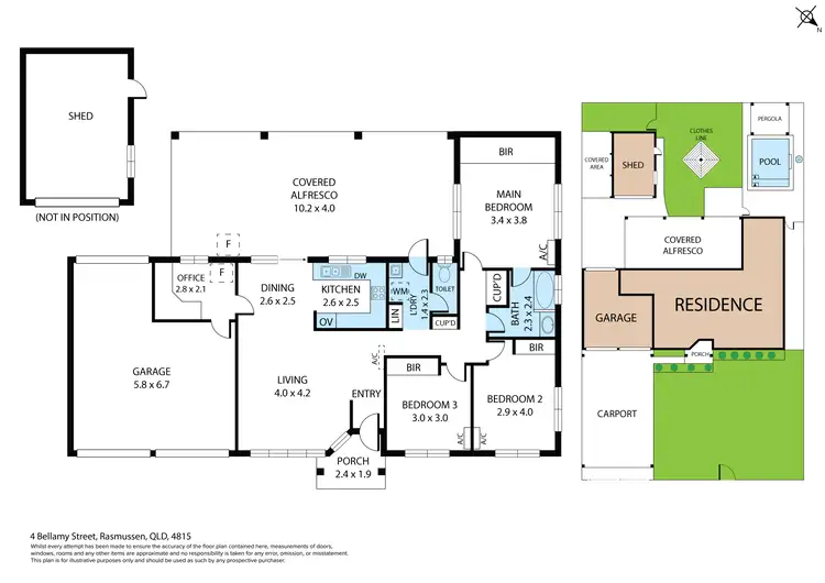 Floorplan of Homely house listing, 4 Bellamy Street, Rasmussen QLD 4815