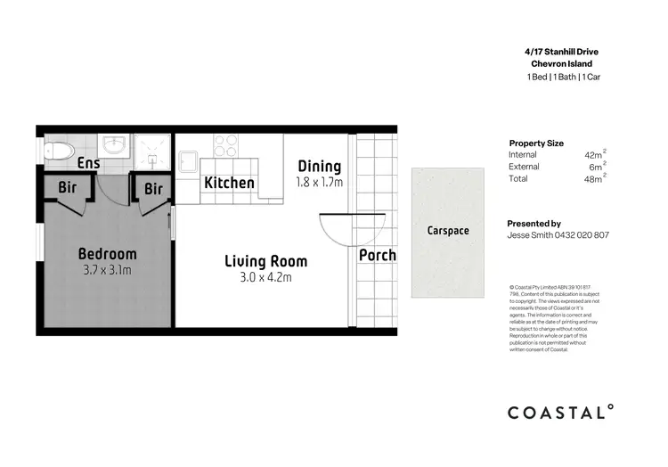 Floorplan of Homely apartment listing, 4/17 Stanhill Drive, Chevron Island QLD 4217