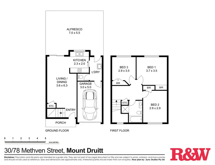 Floorplan of Homely townhouse listing, 30/78 Methven Street, Mount Druitt NSW 2770