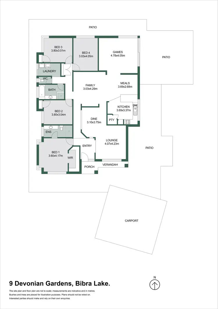 Floorplan of Homely house listing, 9 Devonian Gardens, Bibra Lake WA 6163