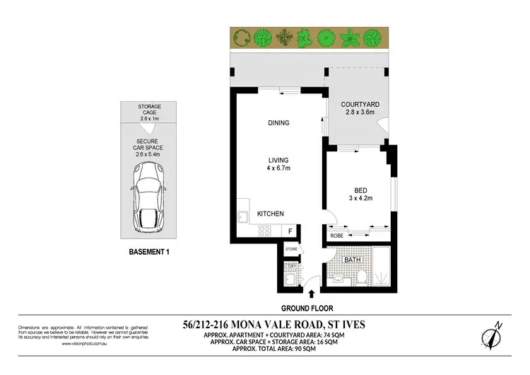 Floorplan of Homely apartment listing, 56/212-216 Mona Vale Road, St Ives NSW 2075