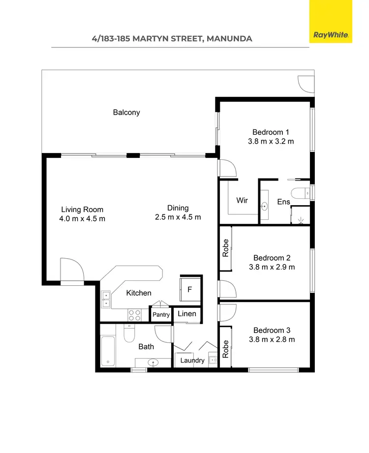 Floorplan of Homely apartment listing, 4/183-185 Martyn Street, Manunda QLD 4870
