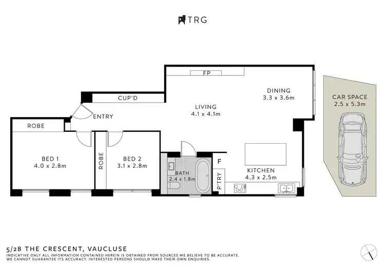 Floorplan of Homely apartment listing, 5/28 The Crescent, Vaucluse NSW 2030