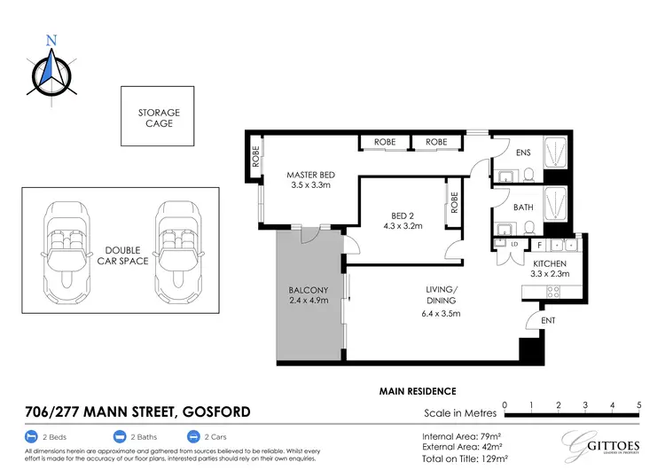 Floorplan of Homely apartment listing, 706/277-279 Mann Street, Gosford NSW 2250