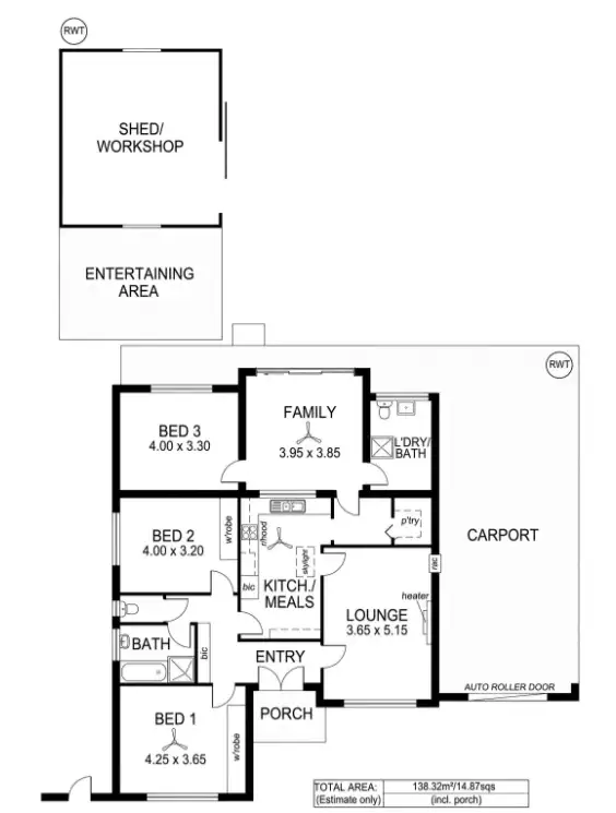 Floorplan of Homely house listing, 8 Wood Street, Kurralta Park SA 5037