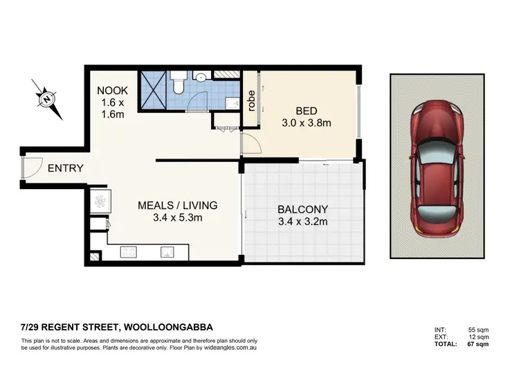 Floorplan of Homely apartment listing, 7/29 Regent Street, Woolloongabba QLD 4102