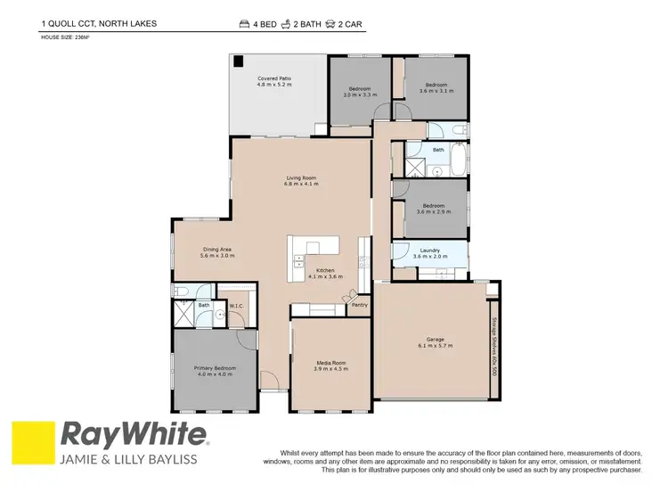 Floorplan of Homely house listing, 1 Quoll Circuit, North Lakes QLD 4509